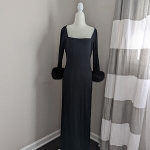 Elegant maxi long black dress